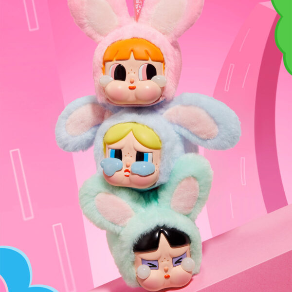 P4 Crybaby × Powerpuff Girls Series – Vinyl Face Plush Blind Box (Set of 6)